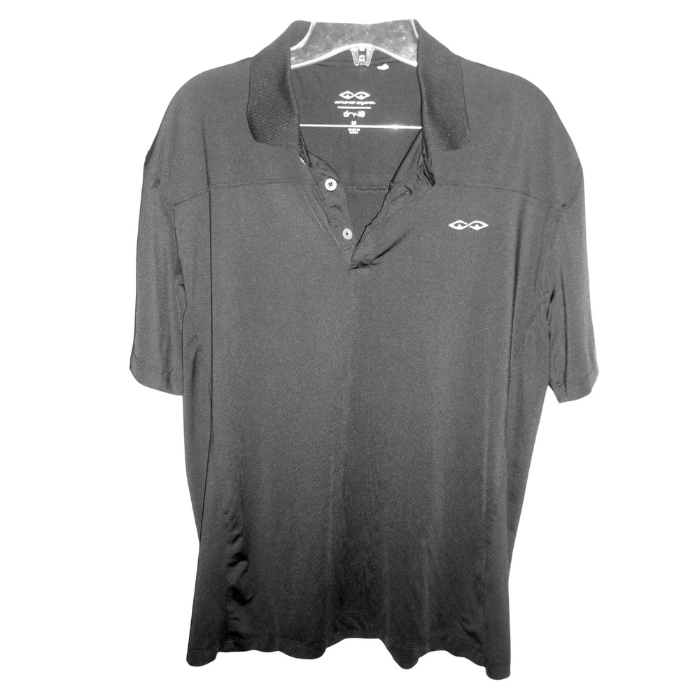 Snake Eyes Dry-18 Black Golf Polo Shirt Men's Size‎ Medium Short Sleeve